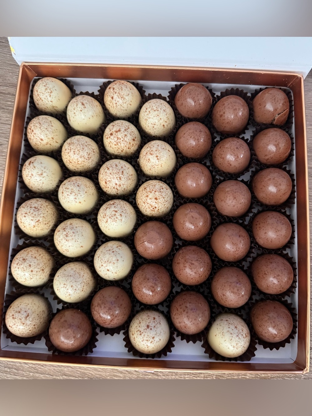 Imported Luxury Chocolate Truffle Gift Box 42 Gourmet White & Milk Truffles